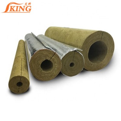 mineral wool pipe with fireproof aluminium foil insulation for exhaust duct pipe